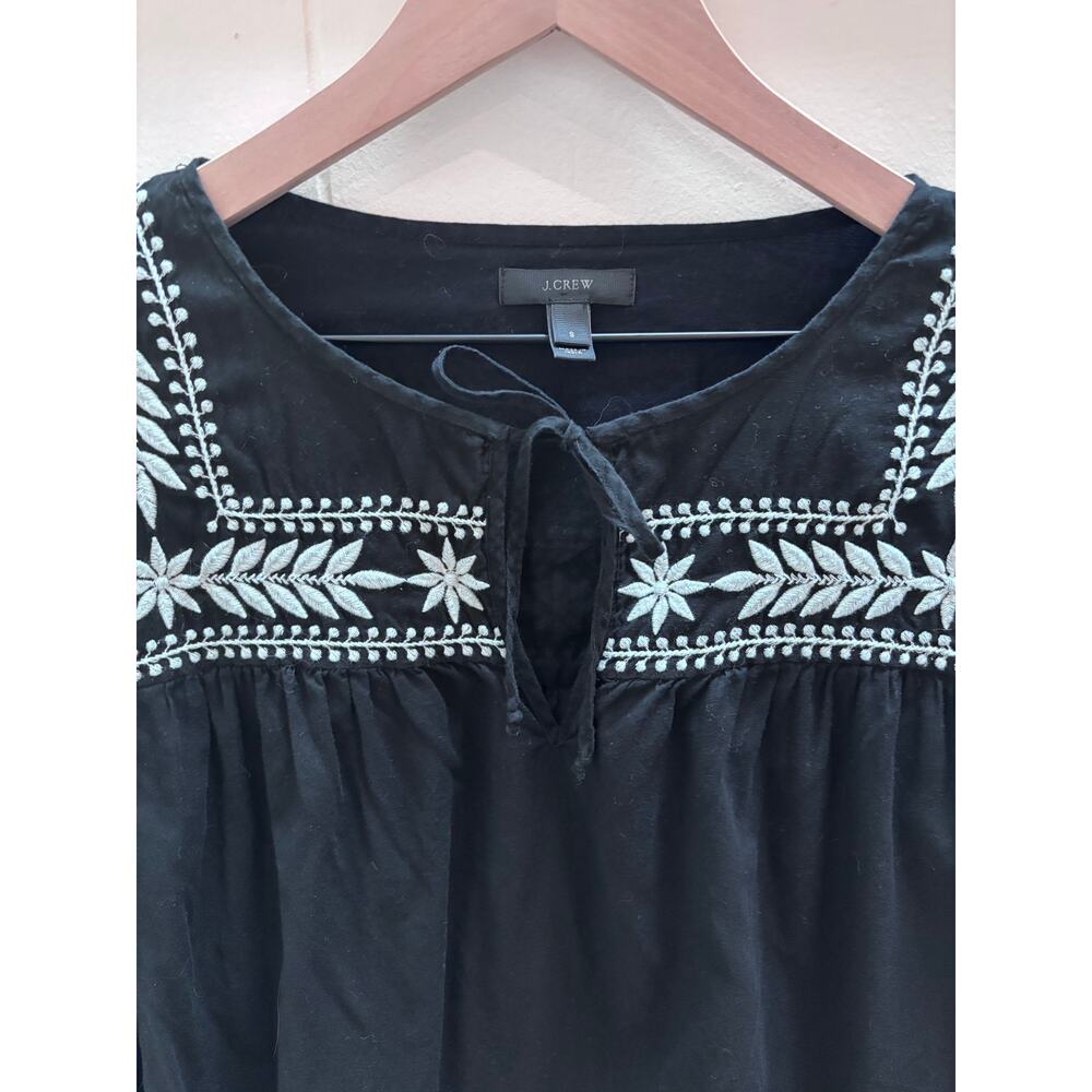 J.Crew Embroidered Voile Cotton Blouse Top szS